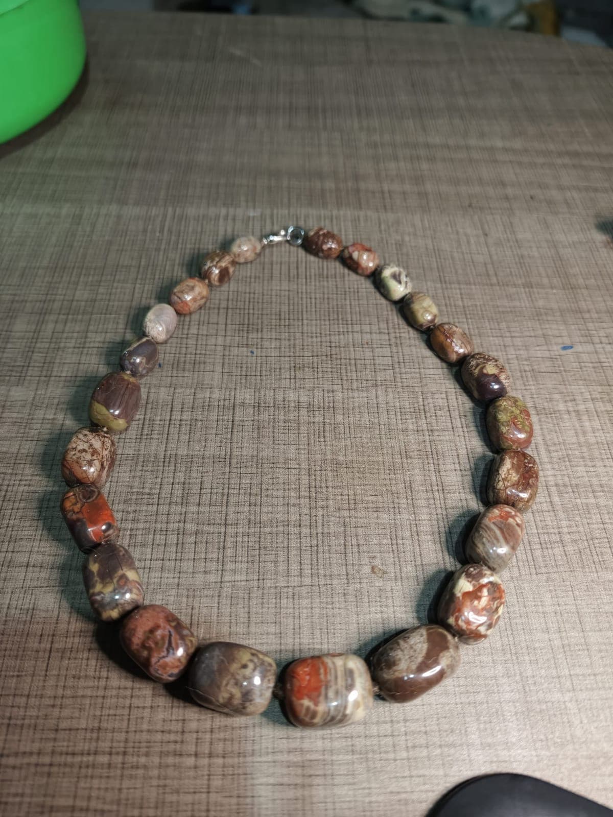 Earth & Sea Natural Jasper Tumbled Bead Necklace