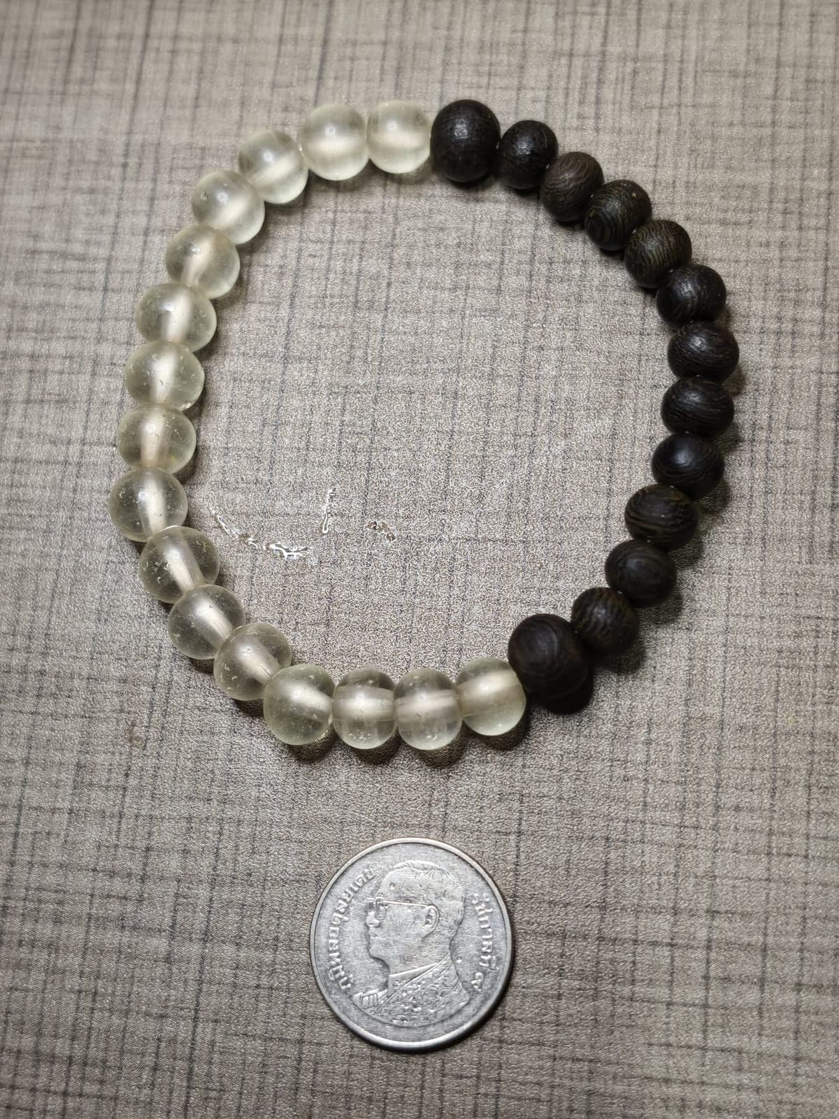 Elemental Harmony Clear Quartz & Dark Sandalwood Bracelet