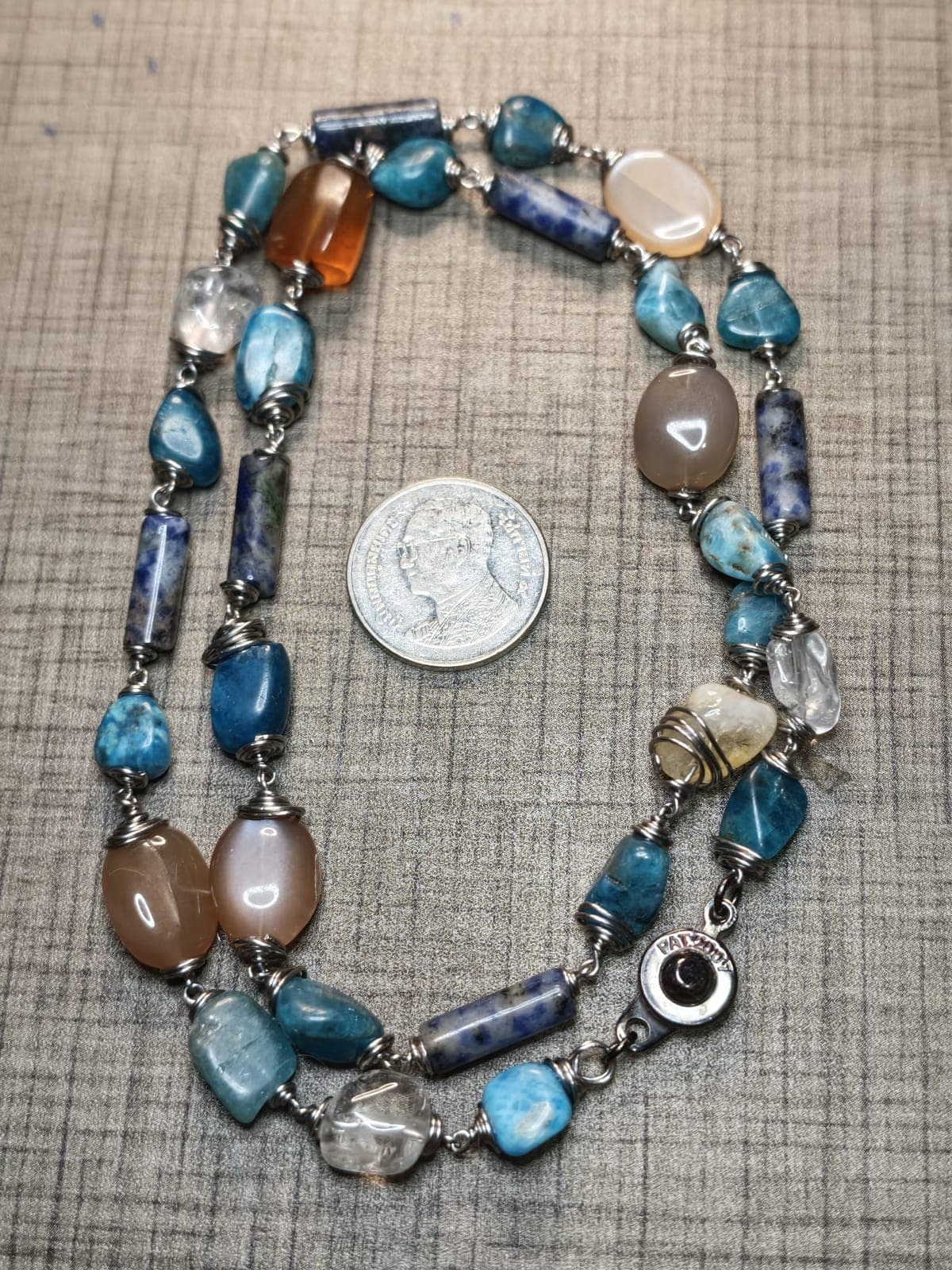 Horizon Mixed Gemstone Hand-Wired Statement Strand