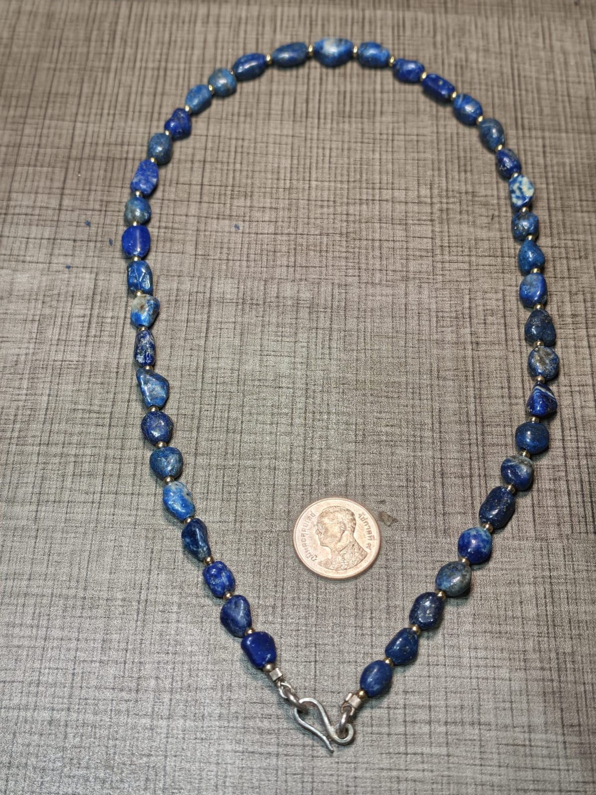 Raw-Cut Lapis Lazuli Organic Nugget Choker