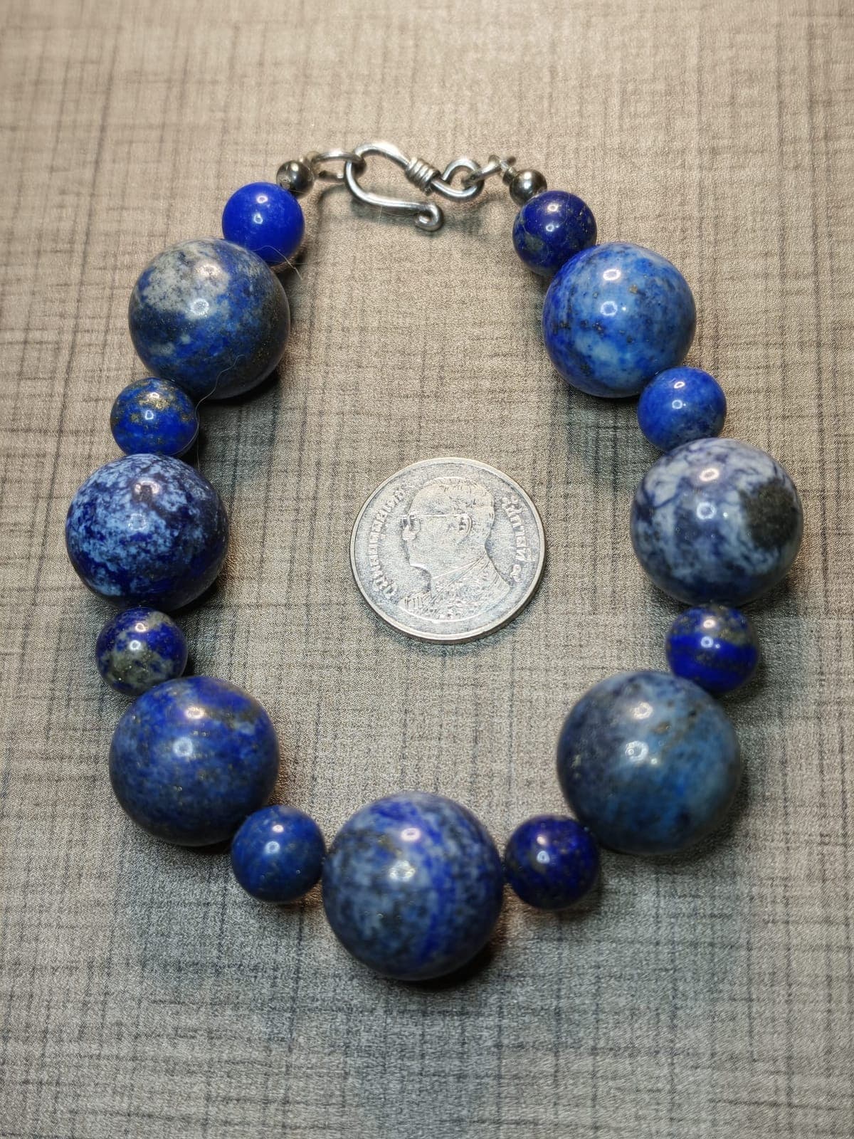 Twilight Lapis Lazuli Alternating Sphere Bracelet