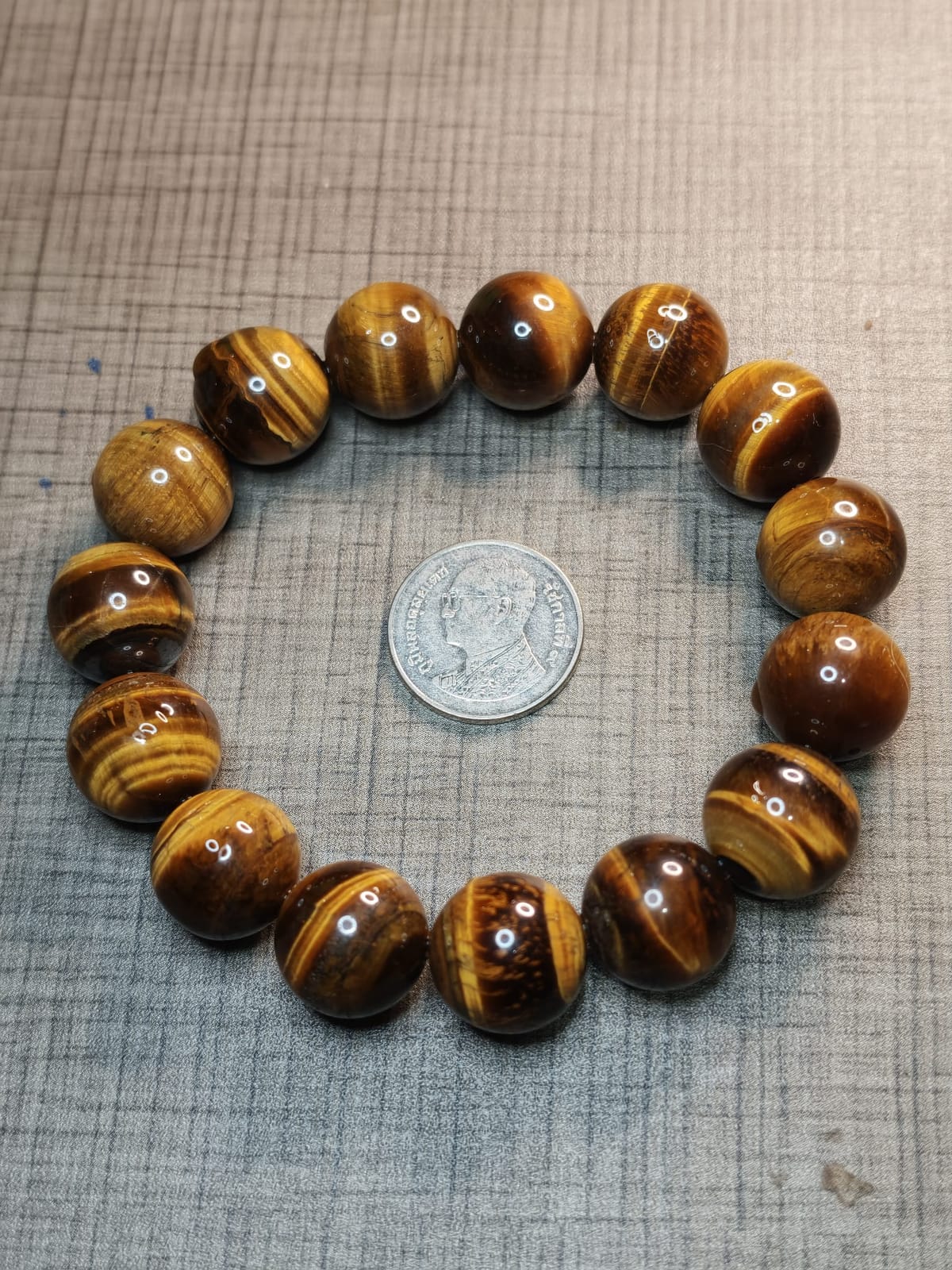 Sovereign Golden Tiger's Eye Statement Bead Bracelet